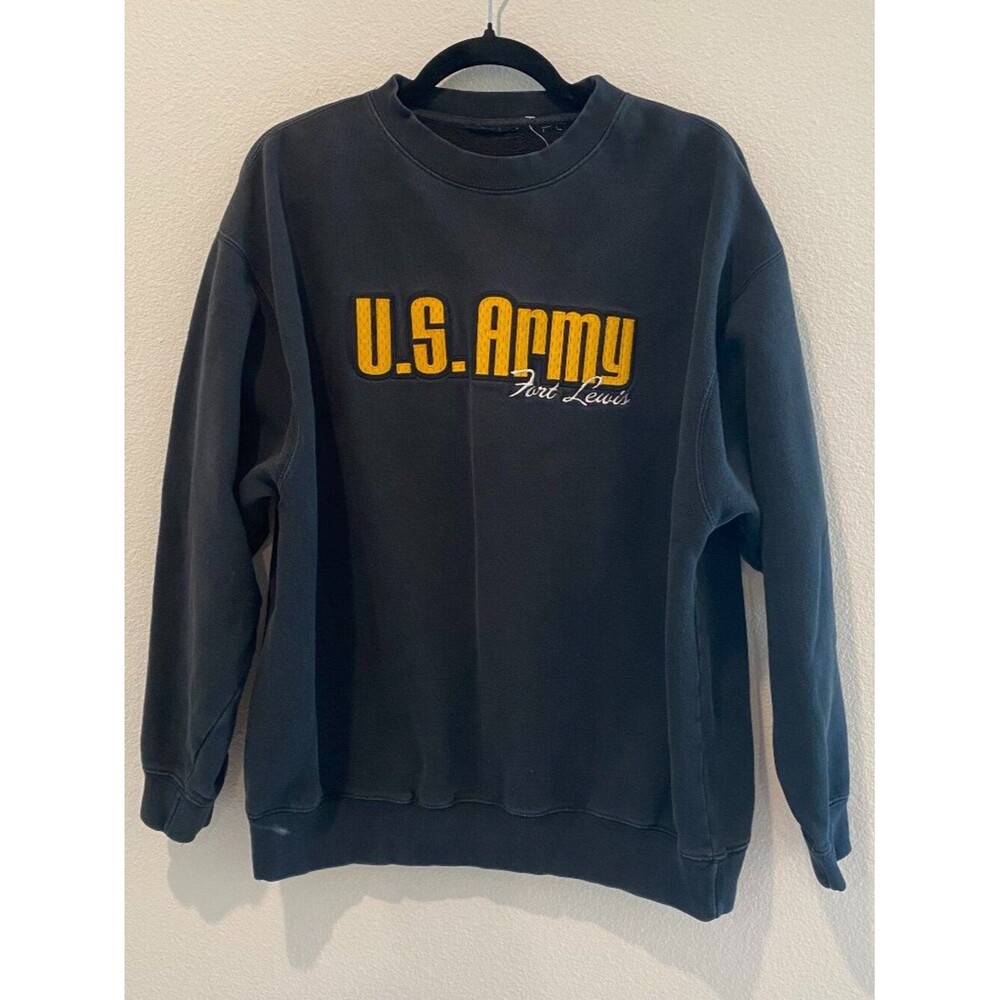 Vintage U.S. Army Fort Lewis Crewneck Sweatshirt Embroidered Spellout Unisex
